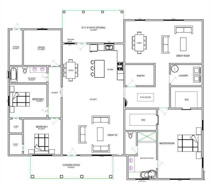 2D floor plan layout of this home in , Atlanta, GA (Image 4). 2D floor plan layout of this home in , Atlanta, GA (Image 4).
