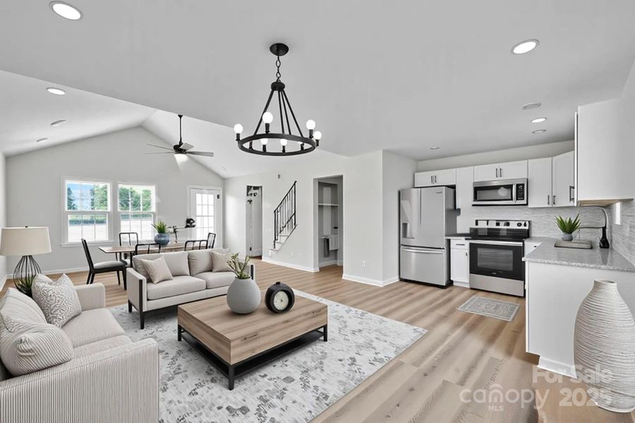 Furnished interior view inside a new home in , Kings Mountain (Image 9). Furnished interior view inside a new home in , Kings Mountain (Image 9).