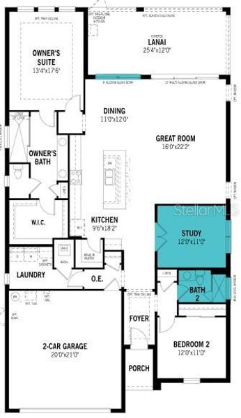 2D floor plan layout of this home in Wellen Park, Venice, FL (Image 3). 2D floor plan layout of this home in Wellen Park, Venice, FL (Image 3).