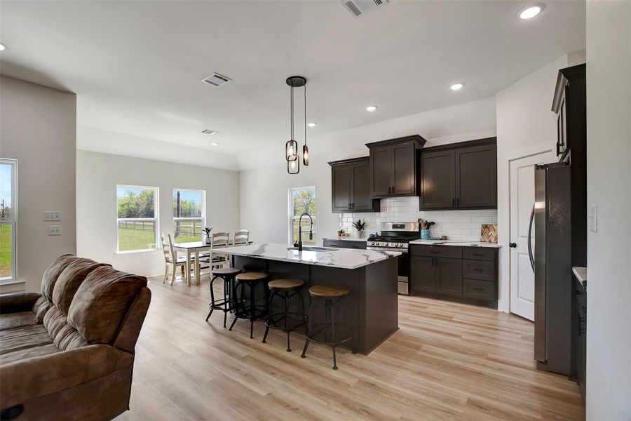 Furnished interior view inside a new home in , Iola (Image 15).
