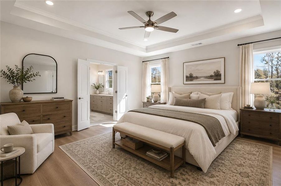 Furnished interior view inside a new home in Ashbury Commons, Powder Springs (Image 12).