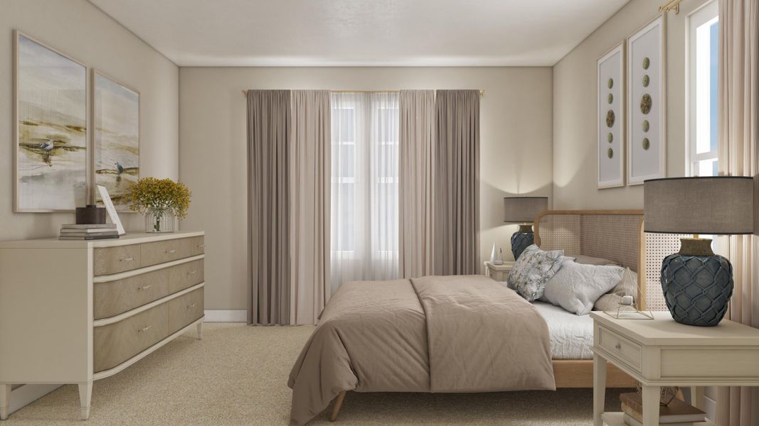 Furnished interior view inside a new home in Ashley Walk Townes, Charleston (Image 7).