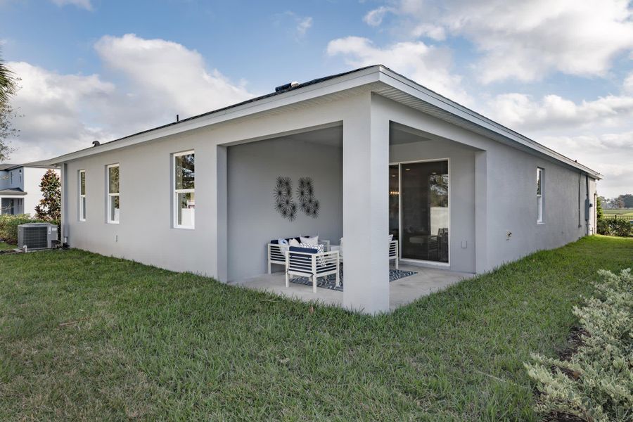 Rear Exterior - Miles at Brack Ranch in St. Cloud, FL by Landsea Homes