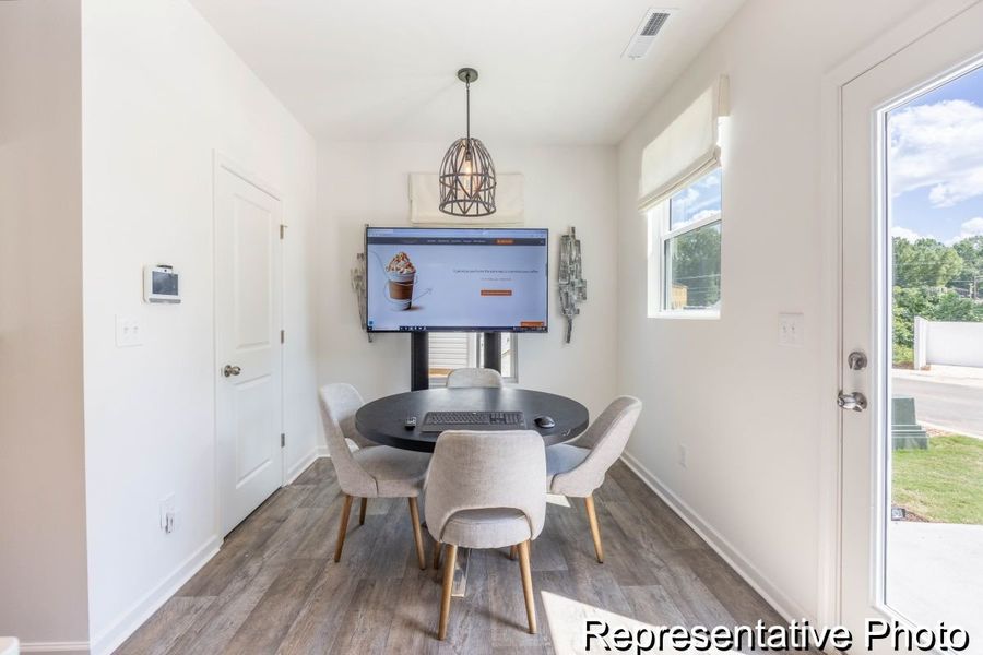 Furnished interior view inside a new home in Dukes Ridge, Charlotte (Image 4).