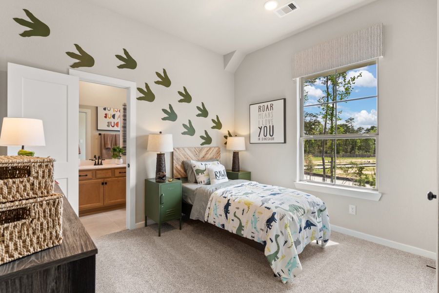 Furnished interior view inside a new home in The Woodlands Hills, Willis (Image 14).