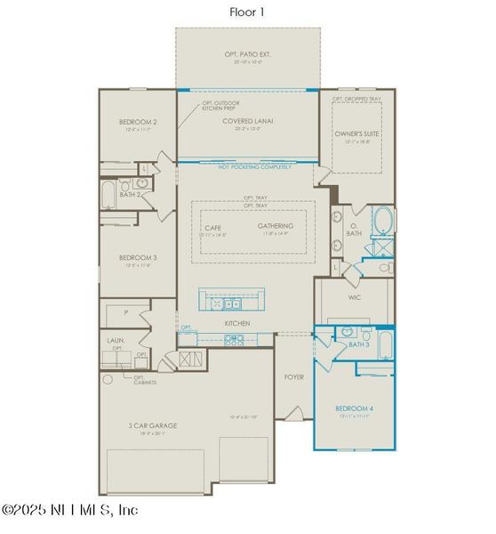 2D floor plan layout of this home in Hyland Trail, Green Cove Springs, FL (Image 3). 2D floor plan layout of this home in Hyland Trail, Green Cove Springs, FL (Image 3).