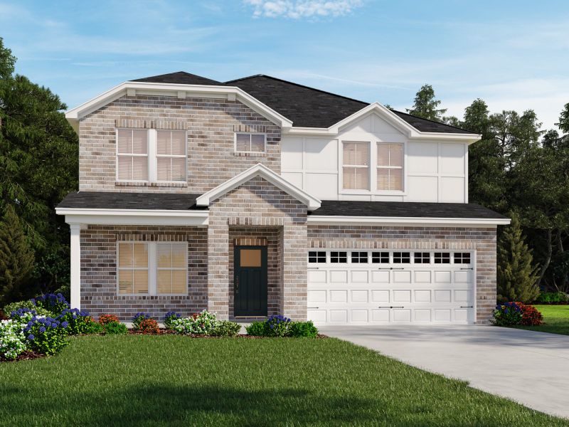 Representative exterior photo of a completed home built from the Sherwood by Meritage Homes in Mansker Farms - Bronze Series, Hendersonville, TN (Image 1).