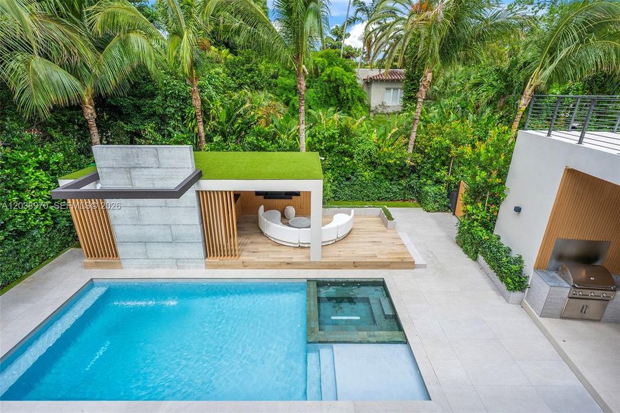 Exterior details and patio area of a home in , Miami (Image 18). Exterior details and patio area of a home in , Miami (Image 18).