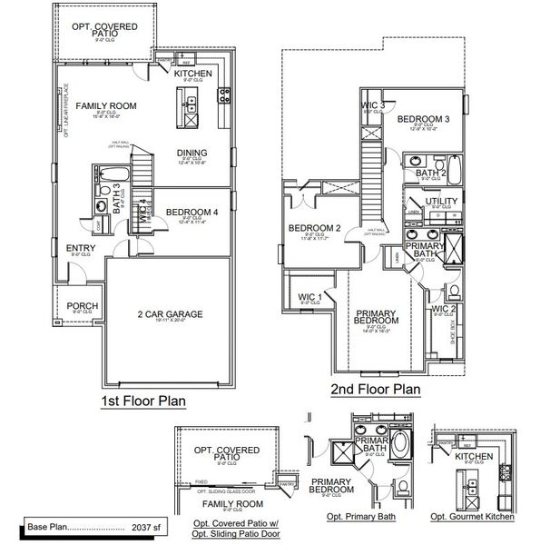 2D floor plan layout for the Scarlett by Megatel Homes in Craig Ranch North, McKinney, TX (Image 2). 2D floor plan layout for the Scarlett by Megatel Homes in Craig Ranch North, McKinney, TX (Image 2).