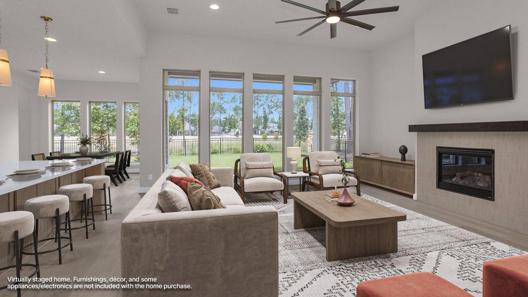 Furnished interior view inside a new home in The Highlands, Porter (Image 10). Furnished interior view inside a new home in The Highlands, Porter (Image 10).