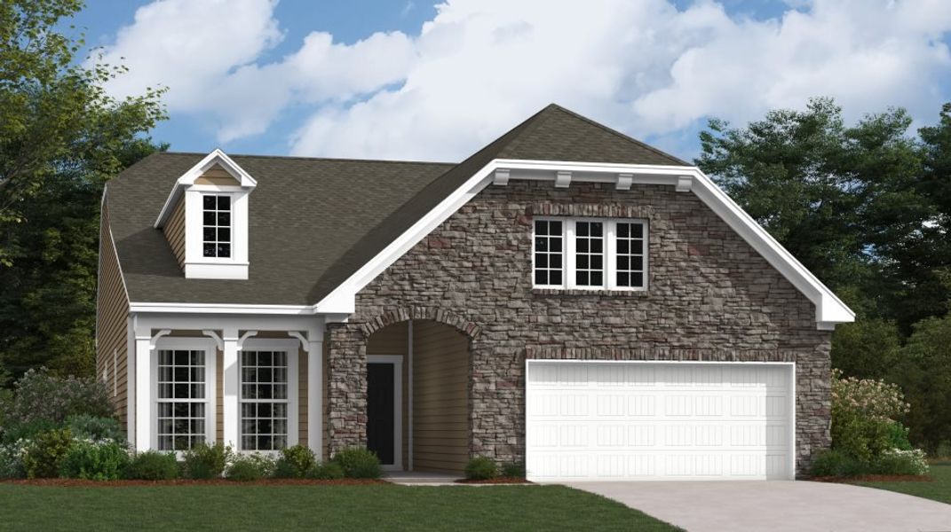 Front exterior of a new home in Roselyn, Lancaster, SC, highlighting curb appeal (Image 1). Front exterior of a new home in Roselyn, Lancaster, SC, highlighting curb appeal (Image 1).