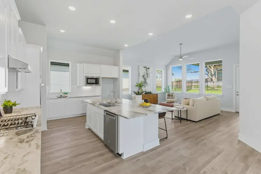 Representative furnished interior of a home built from the Hampton by Chesmar Homes in Esperanza 50's, Boerne (Image 3).