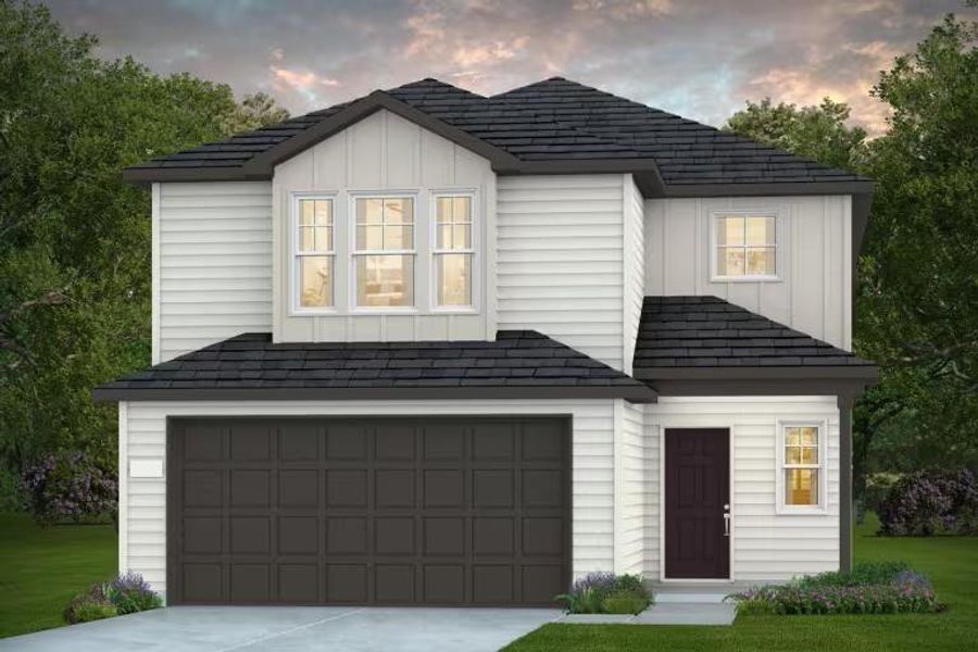 Front exterior of a new home in Stokesbury, Waller, TX, highlighting curb appeal (Image 2).