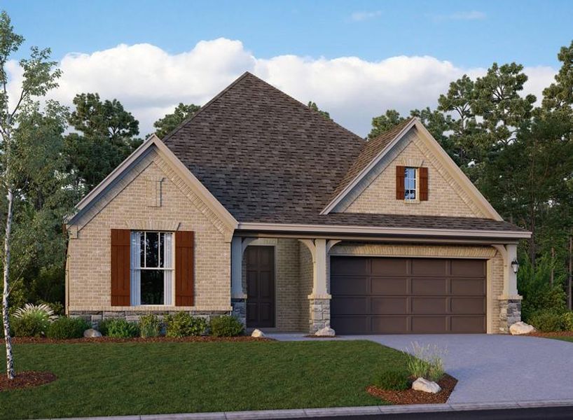 Welcome home to 31718 Redbud Blossom Lane located in the community of The Meadows at Imperial Oaks zoned to Conroe ISD.