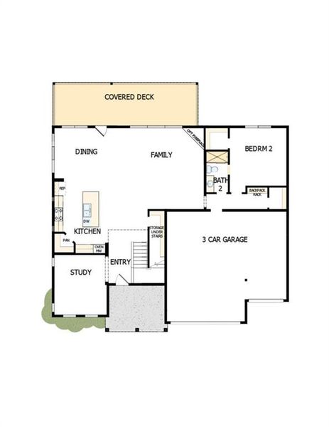 2D floor plan layout of this home in Ellis, Marietta, GA (Image 5).