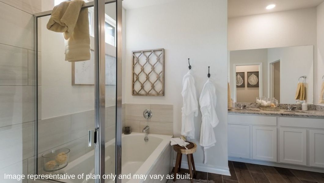 Representative furnished interior of a home built from the The Irvine by D.R. Horton in Brookstone Creek, San Antonio (Image 17). Representative furnished interior of a home built from the The Irvine by D.R. Horton in Brookstone Creek, San Antonio (Image 17).