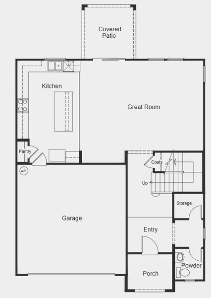 2D floor plan layout for the Plan 2296 by KB Home in Bella Camino Traditions, San Tan Valley, AZ (Image 3).