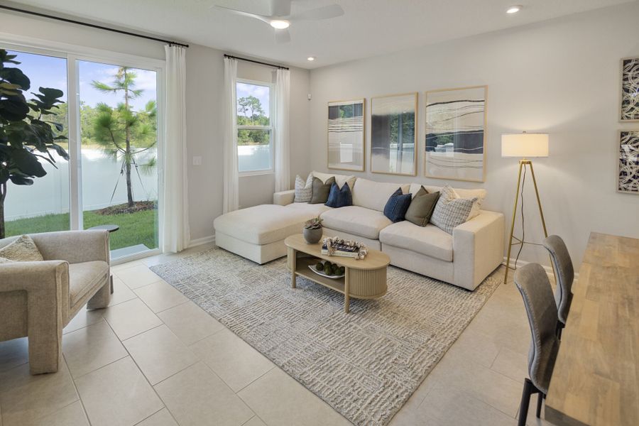 Furnished interior in a model home at Egret Creek in Jacksonville (Image 13).