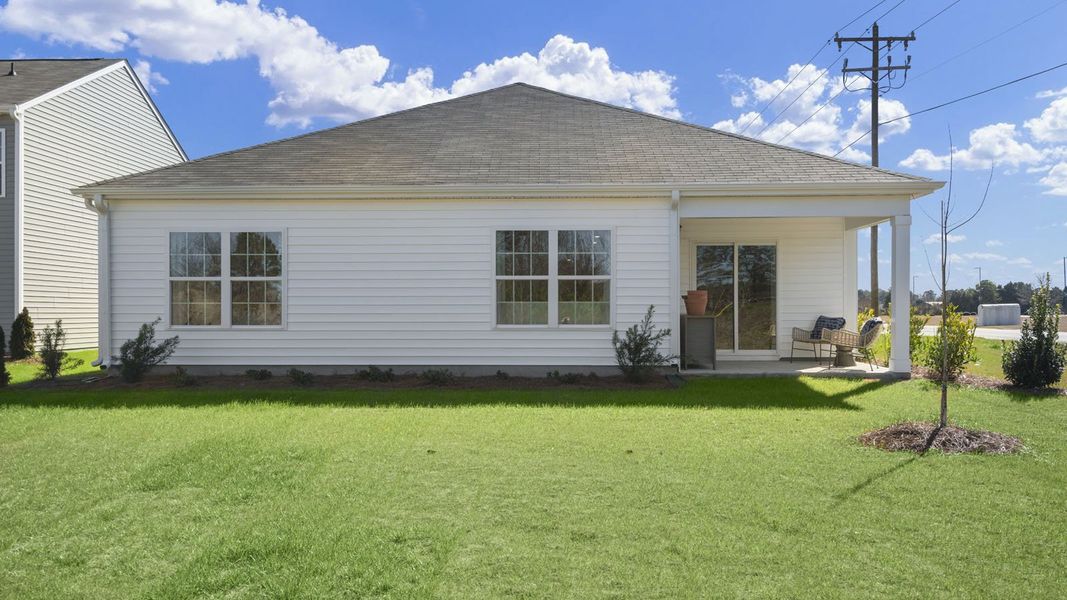 Exterior details and patio area of a home in Bynum Farms, Farmville (Image 25).