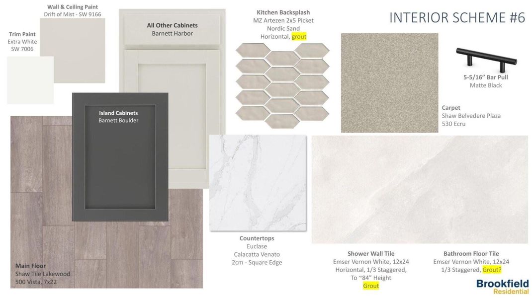 Sample of building materials used in homes in Elyson, Katy (Image 4).