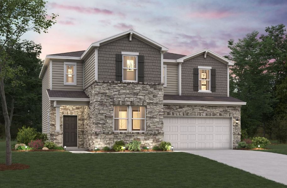 Representative exterior photo of a completed home built from the Apollo by Century Communities in Kingsley Creek, Lithonia, GA (Image 19).