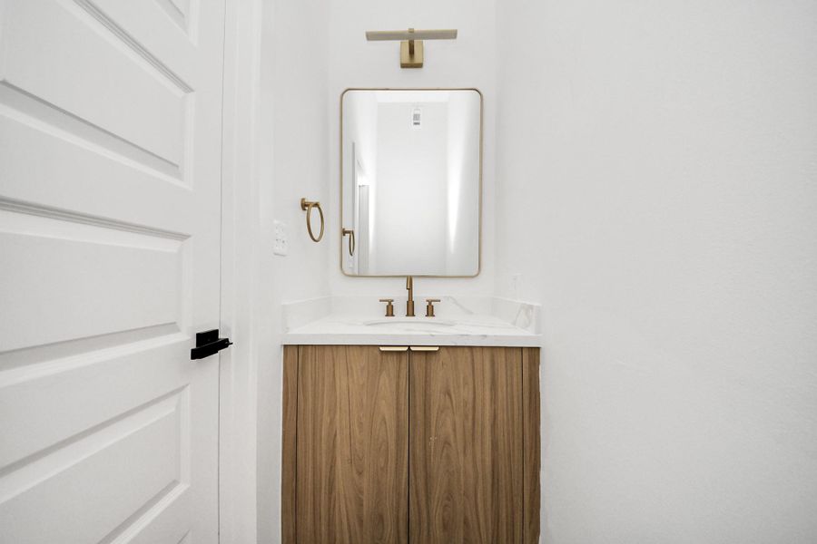 Half bathroom on the second floor