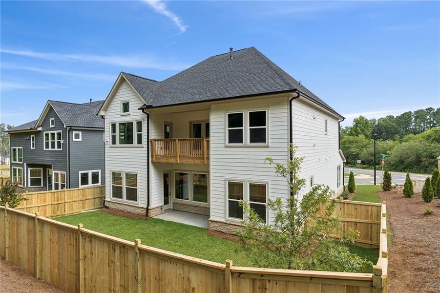 Front exterior of a new home in Settingdown Farms, Cumming, GA, highlighting curb appeal (Image 2).