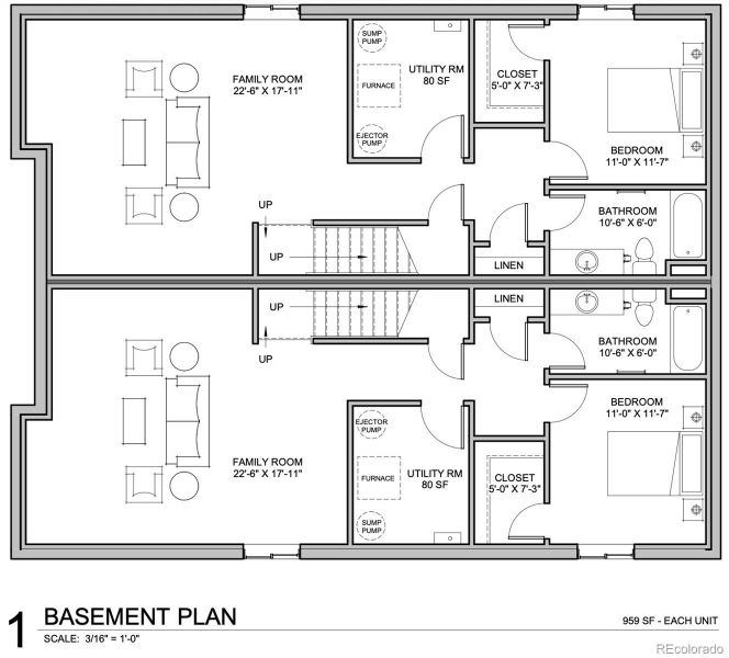 2D floor plan layout of this home in , Denver, CO (Image 4).