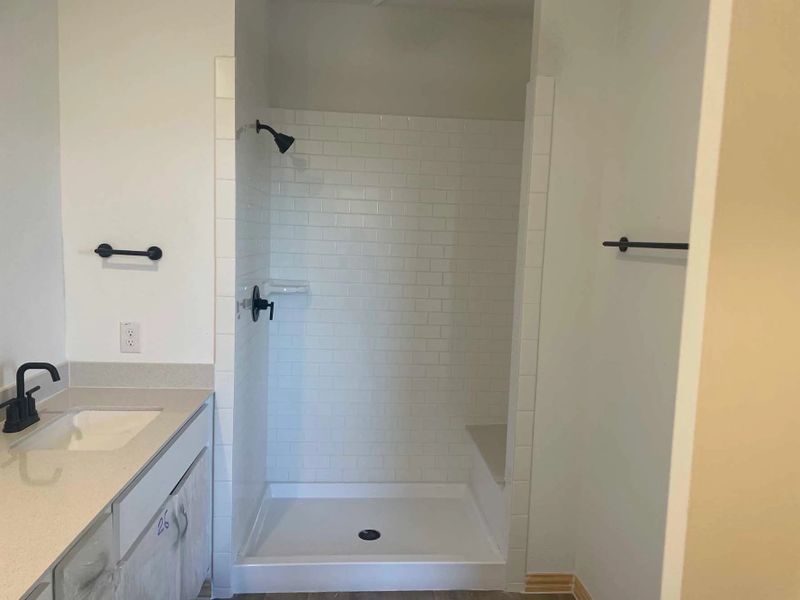 Primary Bathroom Construction Progress featuring the Harmony Collection