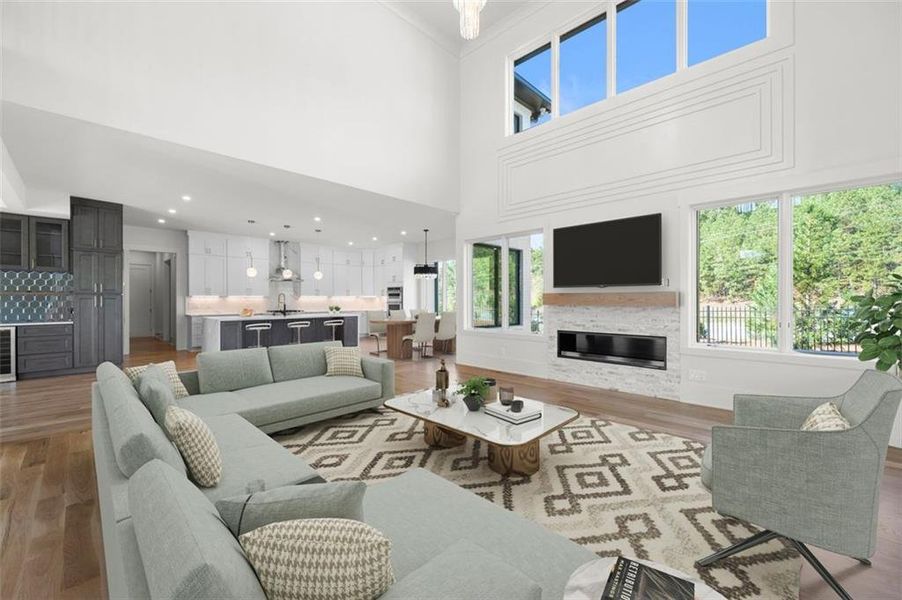 Furnished interior view inside a new home in Timber Rock Manor, Cumming (Image 41).