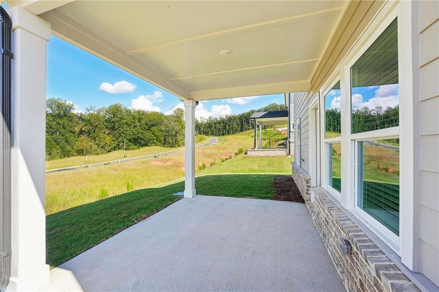 Exterior details and patio area of a home in Hemingway - Reserve Series, Cumming (Image 31).