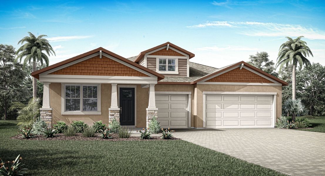 Representative exterior photo of a completed home built from the Glacier Bay by Mattamy Homes in Meadowlark Landing, Apopka, FL (Image 2).