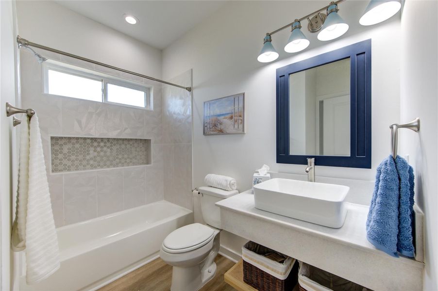 Well-appointed bathroom with modern finishes and ample space