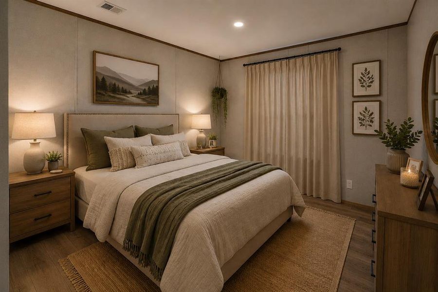 Furnished interior view inside a new home in , Azle (Image 32).