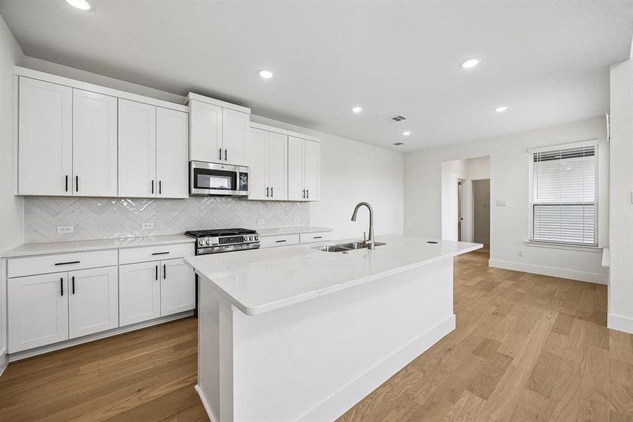 Furnished interior view inside a new home in Fields - East Village, Frisco (Image 12).