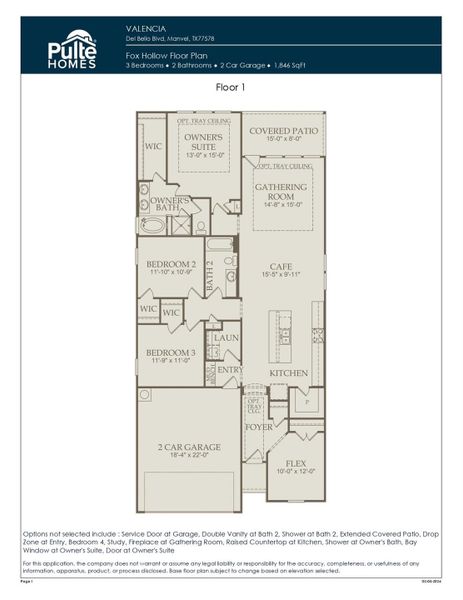 2D floor plan layout of this home in Valencia, Manvel, TX (Image 3).