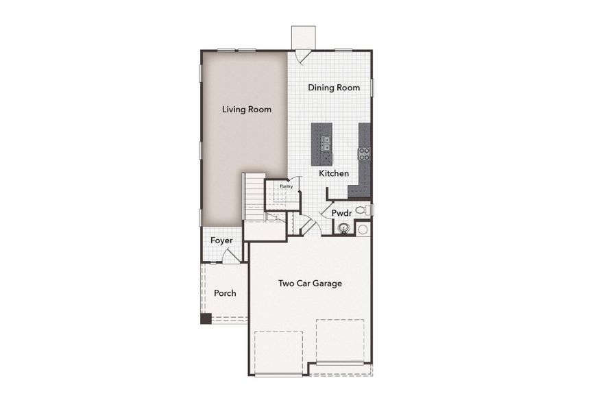 2D floor plan layout for the Heritage Mill 2265 by Brohn Homes in Heritage Mill, Hutto, TX (Image 3).