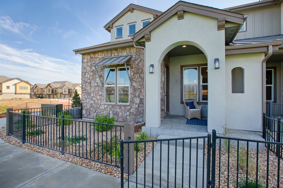 Representative exterior details of a home built from the The Avalon by Landmark Homes in Vernazza, Windsor (Image 23).