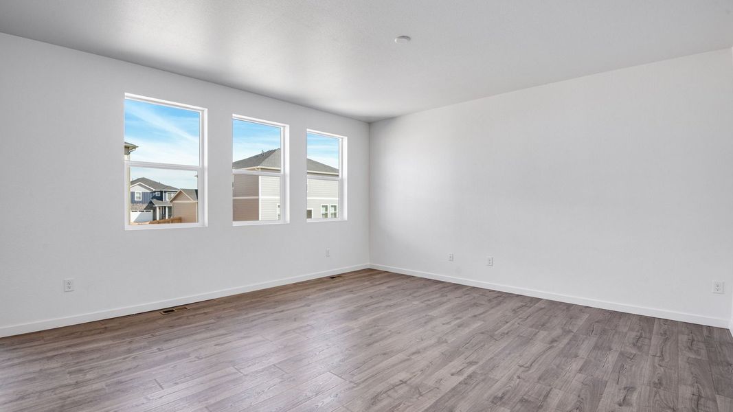 Spacious, unfurnished interior of a new home in Trails at Crowfoot, Parker (Image 12). Spacious, unfurnished interior of a new home in Trails at Crowfoot, Parker (Image 12).