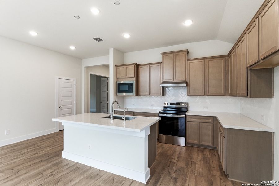 Furnished interior view inside a new home in Alsatian Oaks, Castroville (Image 12).