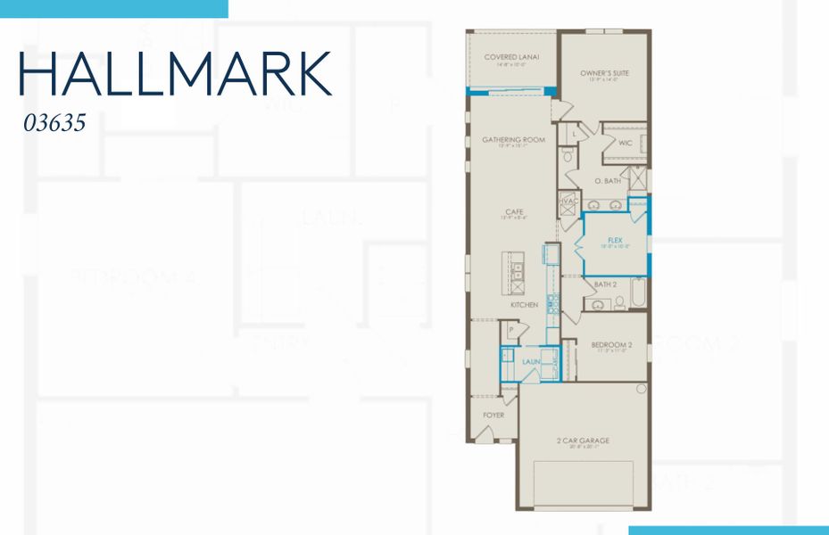 2D floor plan layout of this home in Del Webb Naples, Ave Maria, FL (Image 3).