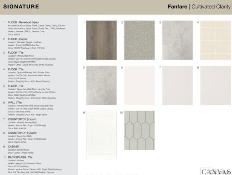 16945 W 92nd Loop design selections. Home is currently under construction and selections are subject to change.