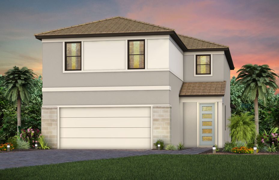 Representative exterior photo of a completed home built from the Trailside by DiVosta in Terreno, Naples, FL (Image 20). Representative exterior photo of a completed home built from the Trailside by DiVosta in Terreno, Naples, FL (Image 20).