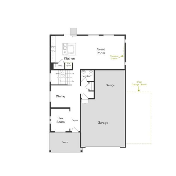 2D floor plan layout of this home in Banning Lewis Ranch - New Homes Colorado Springs, Colorado Springs, CO (Image 2). 2D floor plan layout of this home in Banning Lewis Ranch - New Homes Colorado Springs, Colorado Springs, CO (Image 2).