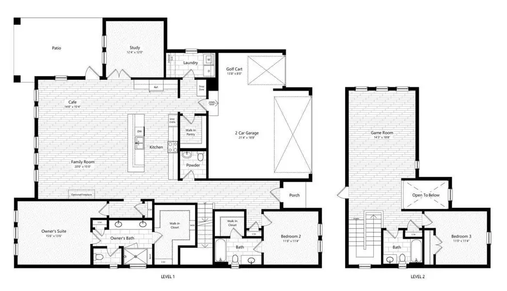 2D floor plan layout of this home in Towne Lake, Cypress, TX (Image 4).