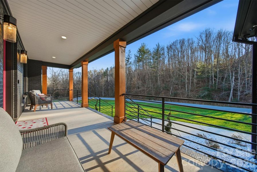 Exterior details and patio area of a home in , Hickory (Image 26).