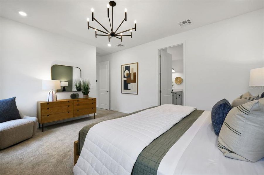 Furnished interior view inside a new home in Creekside Run at Babcock Ranch, Punta Gorda (Image 10).
