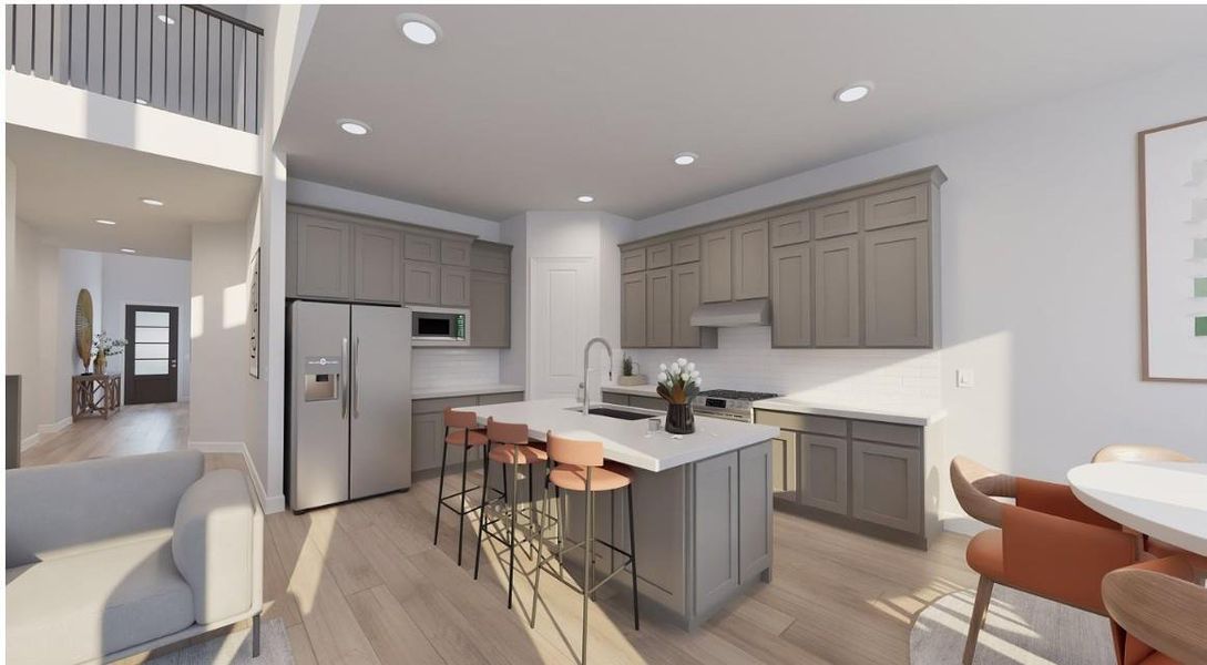 Pics are not of actual home.  They are a representative of a home of the same floor plan