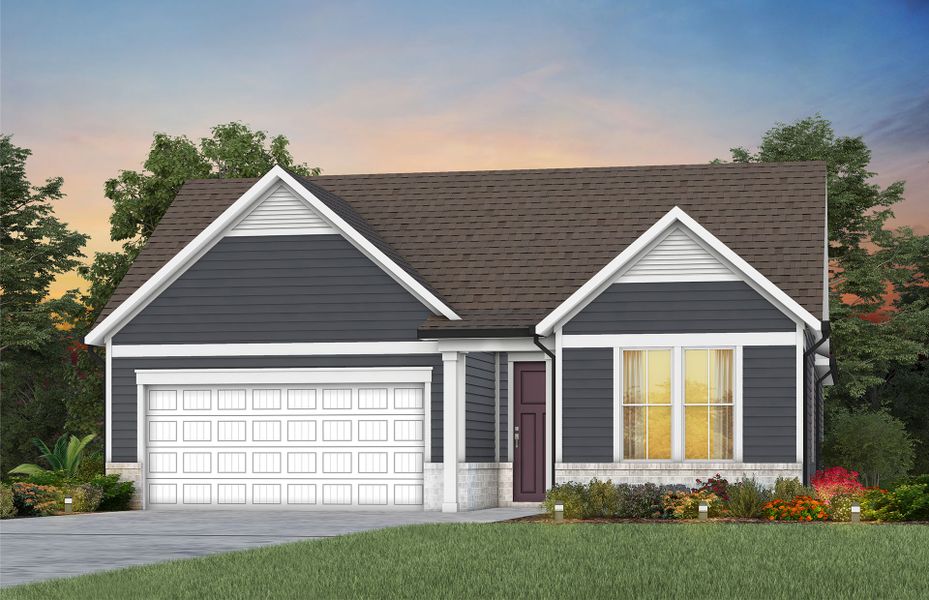 Representative exterior photo of a completed home built from the Palmary by Del Webb in Del Webb Southern Harmony, Murfreesboro, TN (Image 22).