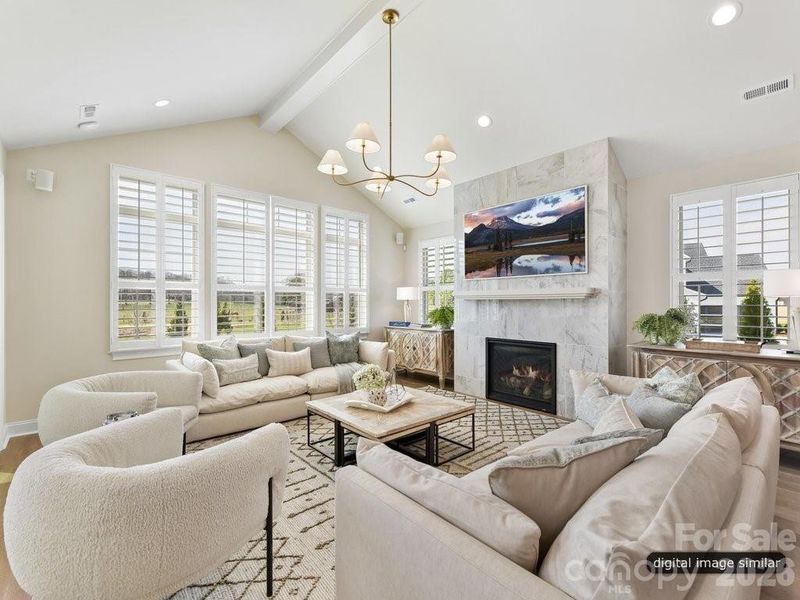 Furnished interior view inside a new home in , Charlotte (Image 7). Furnished interior view inside a new home in , Charlotte (Image 7).